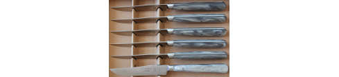 couteaux de table yatagans plexi gris clair f.verdier